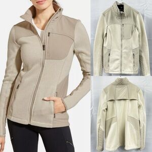 Athleta Women’s Zip Up Fleece Jacket Size Small Activewear Athleisure quilted